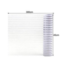 Striped Glass Film Static Cling Privacy Window Cover for Home 45x300cm PVC