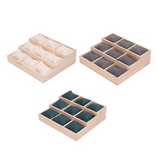 Watch Rack with 9 Compartments, Three-tier Ladder Design, Necklace Rack with