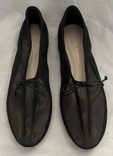 Loeffler Randall Landon Black Mesh Bow Ballet Flat Slip On Shoes $250 New 7B