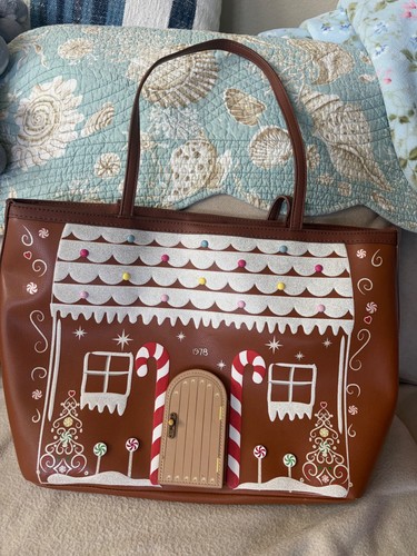 Betsey Johnson Baking Spirits Bright Gingerbread House Tote