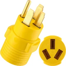 Kanayu 50Amp RV to Stove Adapter Compatible with NEMA 14-50P Yellow 