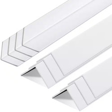 2-3/8 In. X 4 Ft. Plastic White Wall Corner Protector Guards for Drywall Walls A