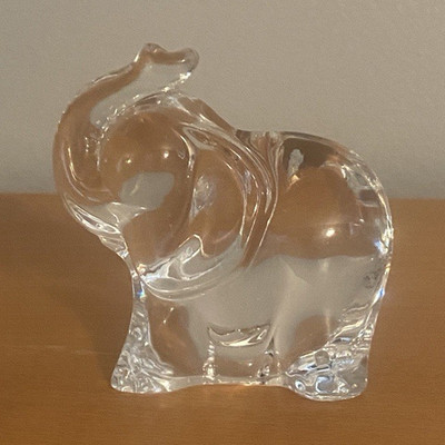 Lenox Clear Crystal Elephant Figurine Decorative Elephant Collectible Figurine