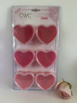 CWC 6 Hart Shape Small Containers with Lids