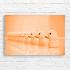 Fun And Functional Rubber Ducks For Your Bathroom Orange Canvas Print Large