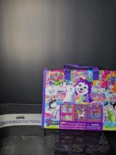 LISA FRANK fold-out storage Case W/ Coloring And Activity Set 750 stickers NEW