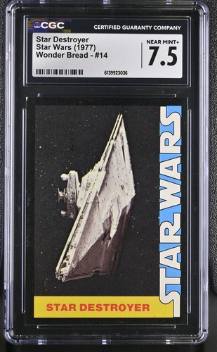 1977 Wonder Bread Star Wars #14 Star Destroyer — CGC 7.5