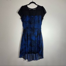TRIXXI Black and Blue High Low Cut Dress Size Large