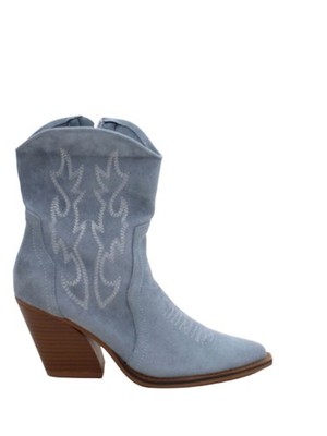 Bellucci Damen Stiefel UK 6 Blau 100% Wildleder Cowboy