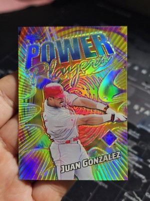 2000 Topps Chrome Power Players Refractor P1 Juan Gonzalez Gonzo Texas Rangers