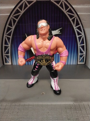 WWF Hasbro Bret the Hitman Hart Pink Shirt Figure ...