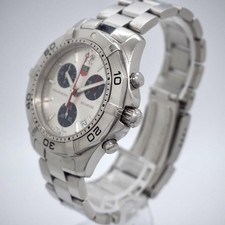 Tag Heuer Aquaracer CAF1111 Chronograph Mens Watch Silver 43mm