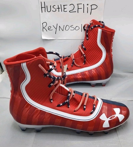 Under Armour Highlight Men Sz 13 LIMITED EDITION USA Football Cleats 3021191-600 - Picture 1 of 10