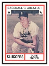 1982 TCMA Baseball's Greatest Sluggers (Tan Backs) #9 Duke Snider Dodgers