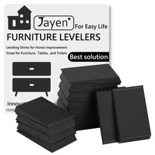 Furniture Levelers, 20Pcs Flexible Multi-Purpose Rubber Shims 20 Pcs, Black