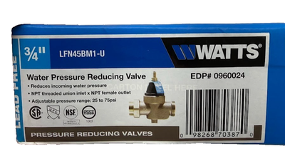 #ad #ad Watts 3 4 in. Brass MPT x FPT Pressure Reducing Valve 3 4 LFN45BM1 U $52.99