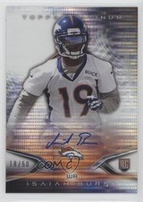 2014 Topps Platinum Rookie Refractor Pulsar 18/50 Isaiah Burse #37 Auto 0v1