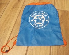 Build-a-Bear BAB Accessory:Reusable Drawstring Bag/Backpack/Tote-Blue, Orange