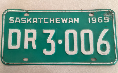 1969 Saskatchewan License Plate