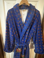 Cypress Colorful Bathrobe Terry Cloth Cotton Belted Robe Long Pre-owned 1 Size