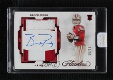 2022 Panini Flawless Rookie Ruby 6/15 Brock Purdy #RDP-BP Dual Patch Auto 19fe
