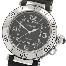 Orologio Uomo Automatico Cartier Pacha Sea Timer W31077U2 Data Quadrante Nero_937003