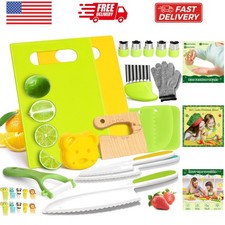 28PCS Toddler Knife Set - Kids Knifes for Real Cooking, Montessori Kids Kitch...