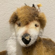 Steiff Molly Fuzzy Red Fox 0347/55 with Tags from Germany Vintage 28 inch Large