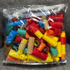 Large Lot of Vintage Plastic Hair Rollers Alligator Clips