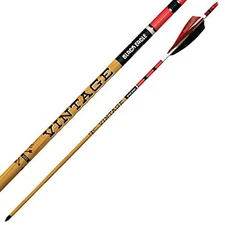 Black Eagle Vintage Crested Arrows, R/W/B Feathers, 6 Pack, 600 Spine (331)