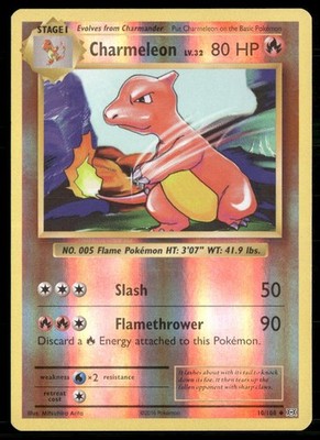 Charmeleon 10/108 Reverse Holo Uncommon 2016 Evolutions Pokemon Near Mint