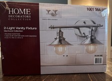Home Decorators Glenhurst 16 in. 2-Light Brushed Nickel Vanity Light Fixture