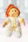 1978-1982 Cabbage Patch Kids Doll Green Eyes Red Hair clothes Dimples w/Pajamas