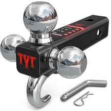 Tyt Trailer Hitch Tri Ball Mount With Tow Hookfits 2 Inch Receivertriple Ba... Tyt Trailer Hitch Tri Ball Mount With Tow Hookfits 2 Inch Receivertriple Ba...