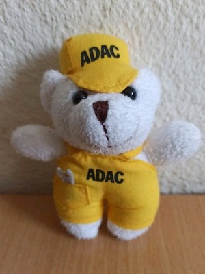 ADAC Schlüsselanhänger Techniker Bär Kuscheltier Werbung Reklame ca 10cm Plüsch