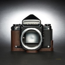 Genuine Real Leather Half Camera Case Cover Bag For Pentax 6X7 67 TTL Handmade