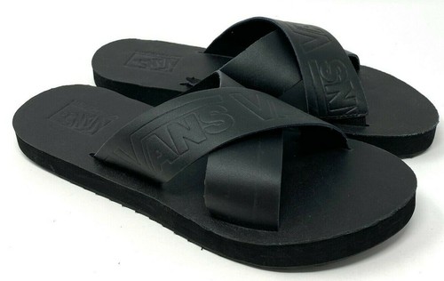 vans black slides