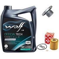 MotoröL Set 5W30 5 Liter + ÖLfilter + ÖLablassschraube FüR BMW 3Er 316 318I E46
