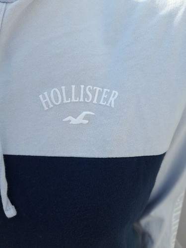 Hollister California Light & Dark Blue Pullover Hoodie Size XS - Picture 2 of 9