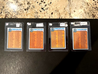 1973  TOPPS CHECK LIST CARDS OF 4  SEE DESCRIPTION, PHOTO'S