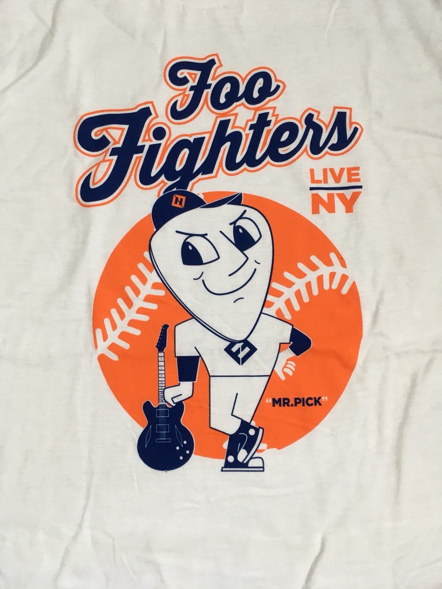 FOO FIGHTERS T SHIRT MR MET CITI FIELD NYC XL MSG POP UP JONES