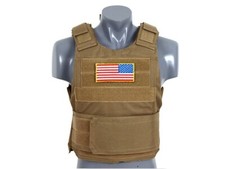 Stab and Ballistic Resistant Body Armour Vest Stab Proof Bullet Proof Vest Tan