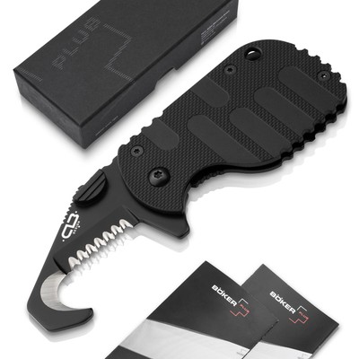 Boker Plus Rescom 2.0 Pocket Rescue Knife 2.09'' D2 Blade Zytel Handle   01BO527