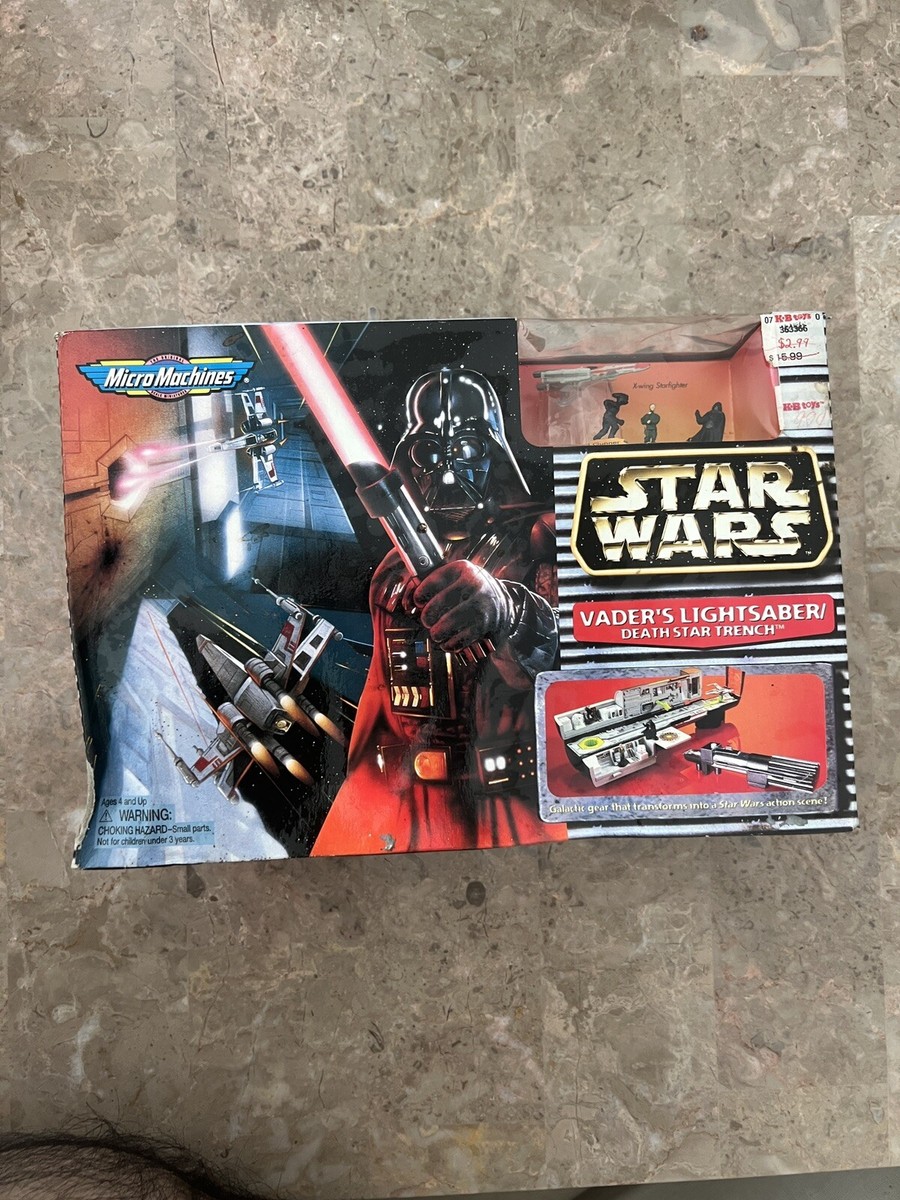 STAR WARS MICRO MACHINES VADERS LIGHTSABER/DEATH STAR TRENCH