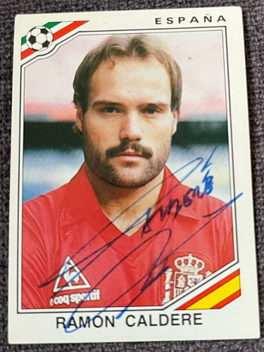 Original Autogramm Ramon Caldere Spanien Panini WM 1986