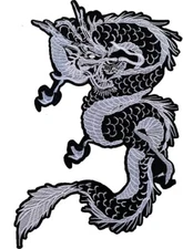 Large Dragon Embroidered Applique Iron On Sew On Patch 13.4''Suitable for DIY...
