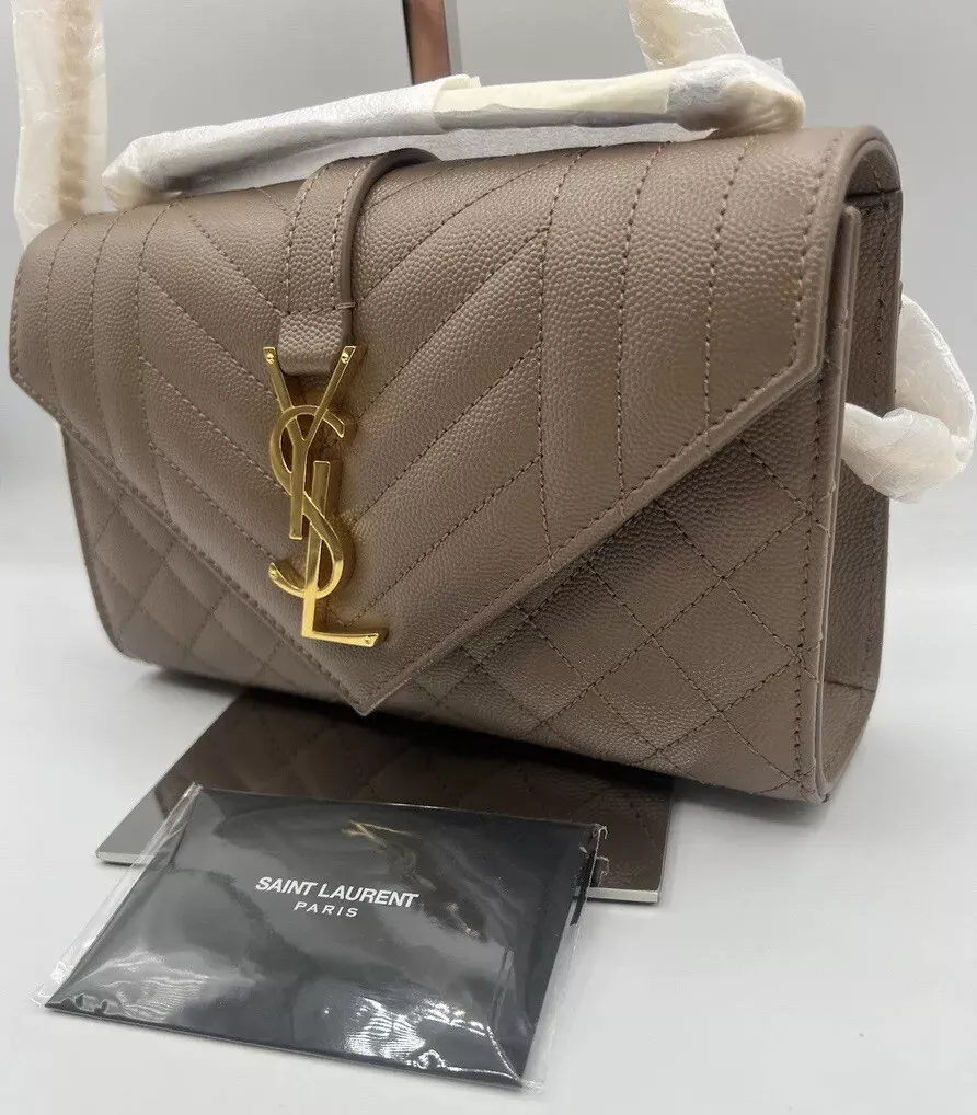 2650 Saint Laurent YSL Cassandre Small Envelope Quilted Chain