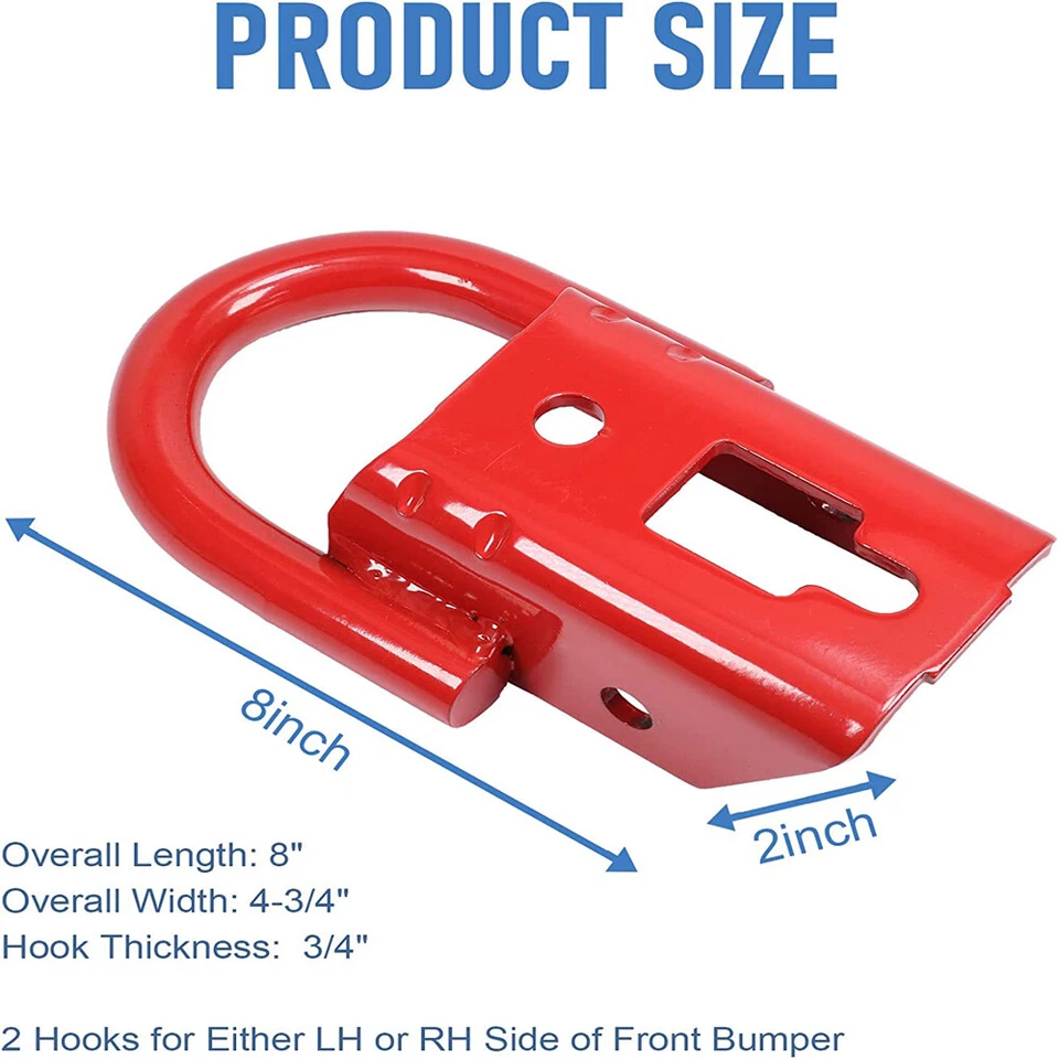 2 ganchos de remolque FL3Z17N808A con herrajes delanteros para Ford F150 2009-2019 NUEVO Foto 2 de 4