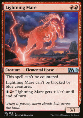 Magic the Gathering MTG Lightning Mare (151) Core Set 2019   NM