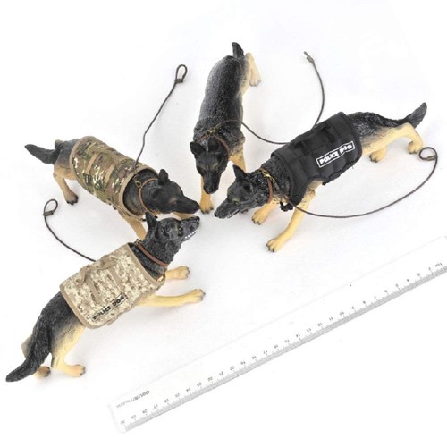 RC 1/6 POLICE DOG German Shepherd Special Forces K9 MILITARY -DARK CAMO- - Picture 8 of 10